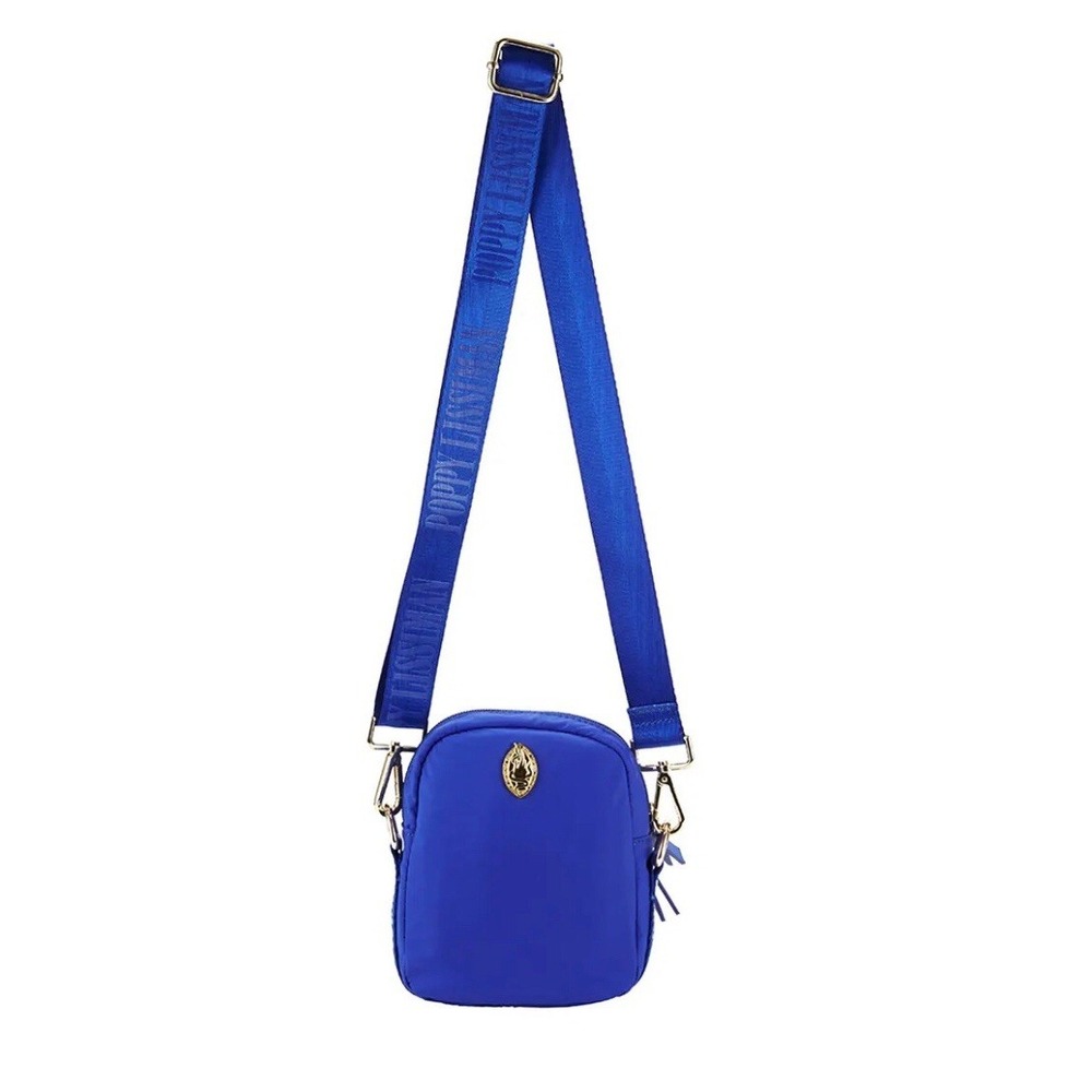 POPPY LISSIMAN Nifty Camera Bag Electric Blue Nylon Crossbody NWT